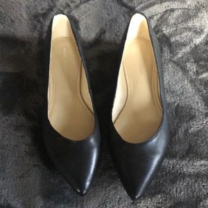 Marc Fisher Black Leather Flats